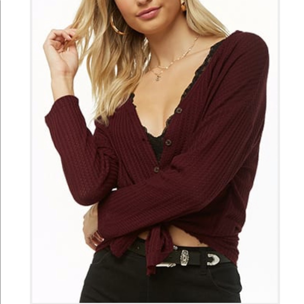 Forever 21 waffle knit top